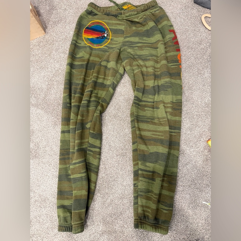 Aviator Nation Green Camo Vail  Sweatpants | M